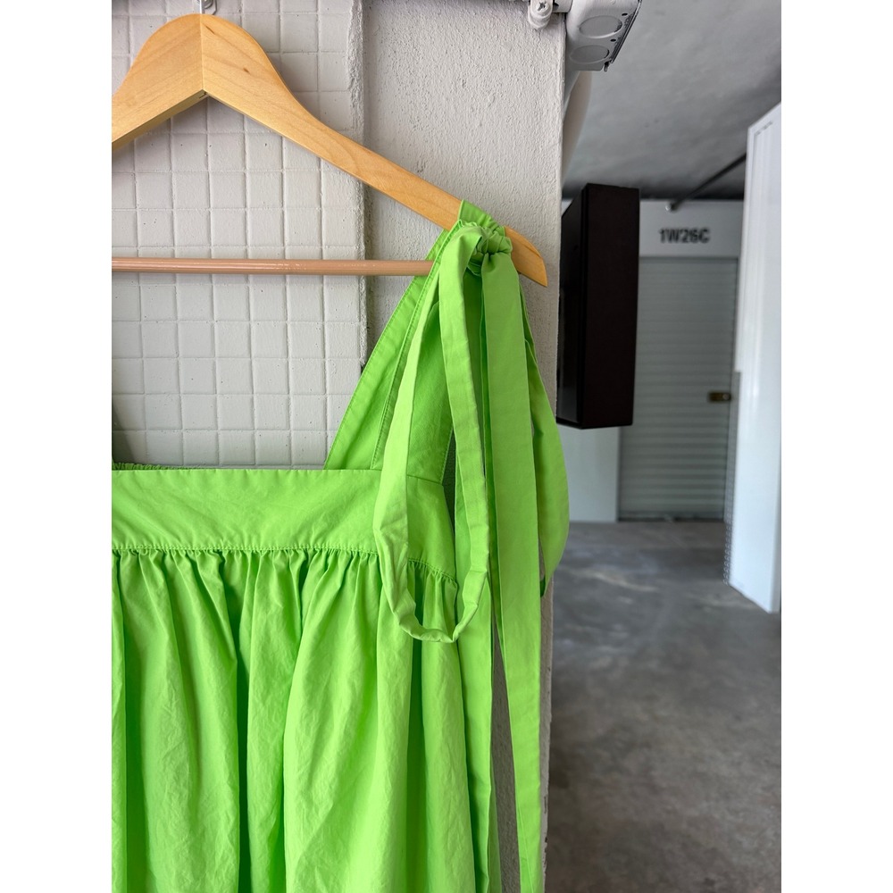 Christopher John Rogers x Target Tie Strap High-Low Babydoll Dress M Green - Picture 3 of 9